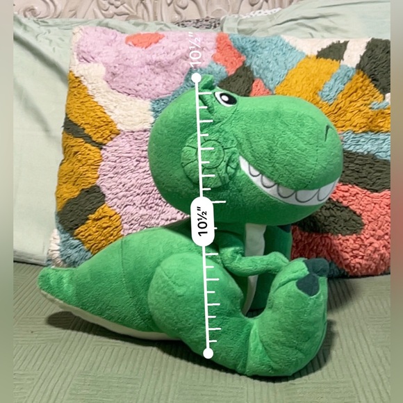 Disney Big Feet Plush Rex Toy Story Green Dinosaur Parks Exclusive Soft - Picture 10 of 10